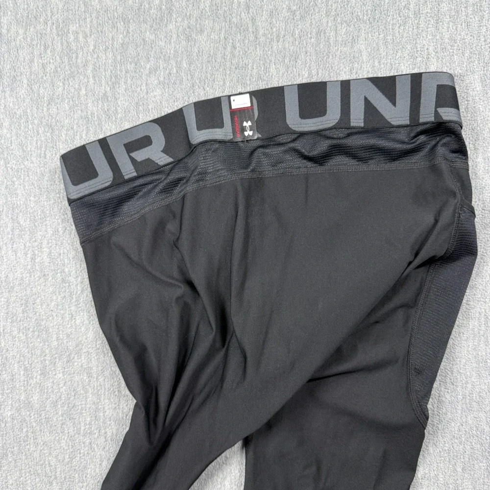 Under Armour Compression Tights Mens L Black HeatGear Base Layer Athletic Runnin